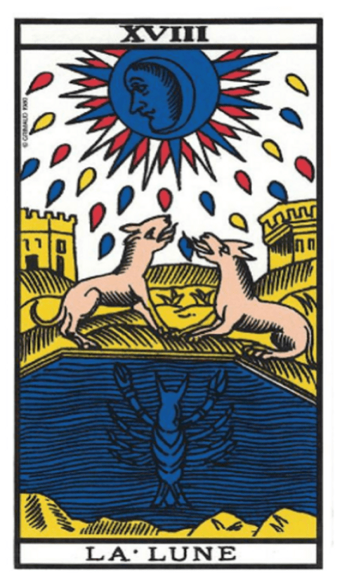 lameXVIII - tarot de Marseille - Lune