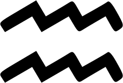 Glyphe du signe astrologique du Verseau