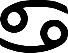 Glyphe du signe astrologique du Cancer